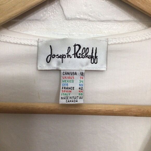JOSEPH Ribkoff white blouse size 12 - Picture 2 of 15